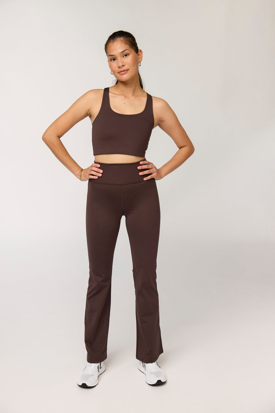 COMPRESSIVE FLARE LEGGINGS DRIFTWOOD
