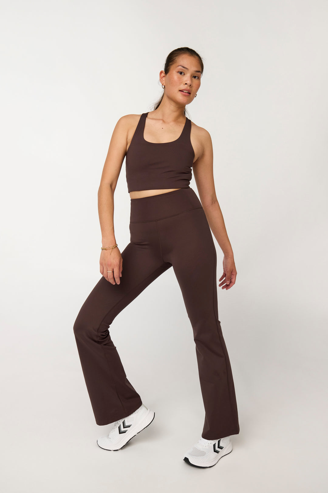 COMPRESSIVE FLARE LEGGINGS DRIFTWOOD