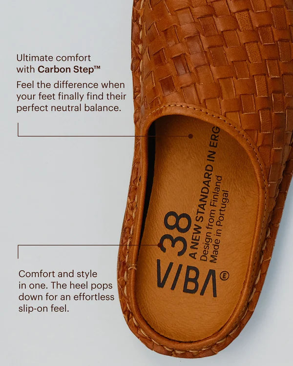ROMA WOVEN LEATHER COGNAC BROWN