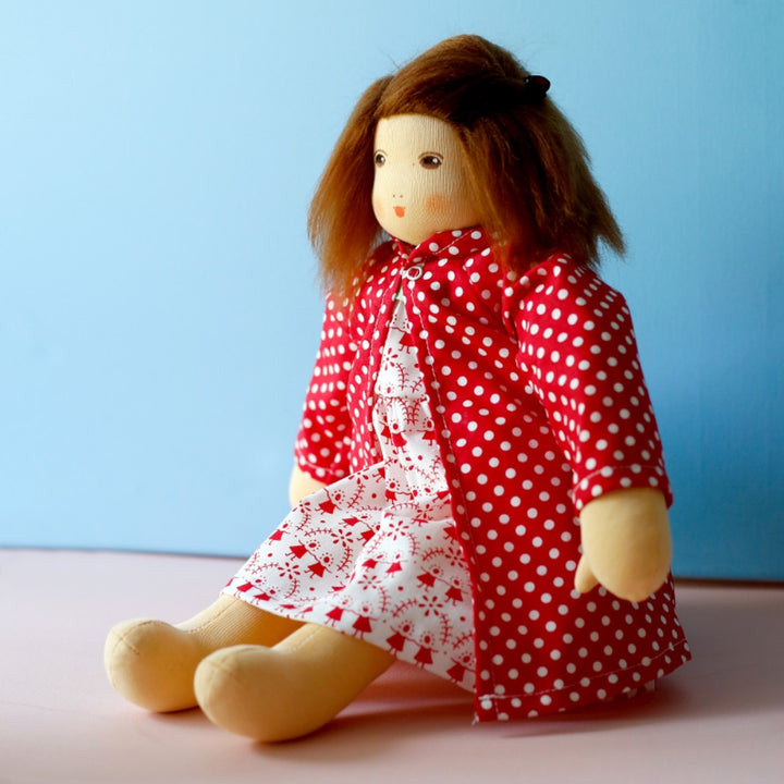 Kjóll &amp; kápa með doppum - Nanchen doll