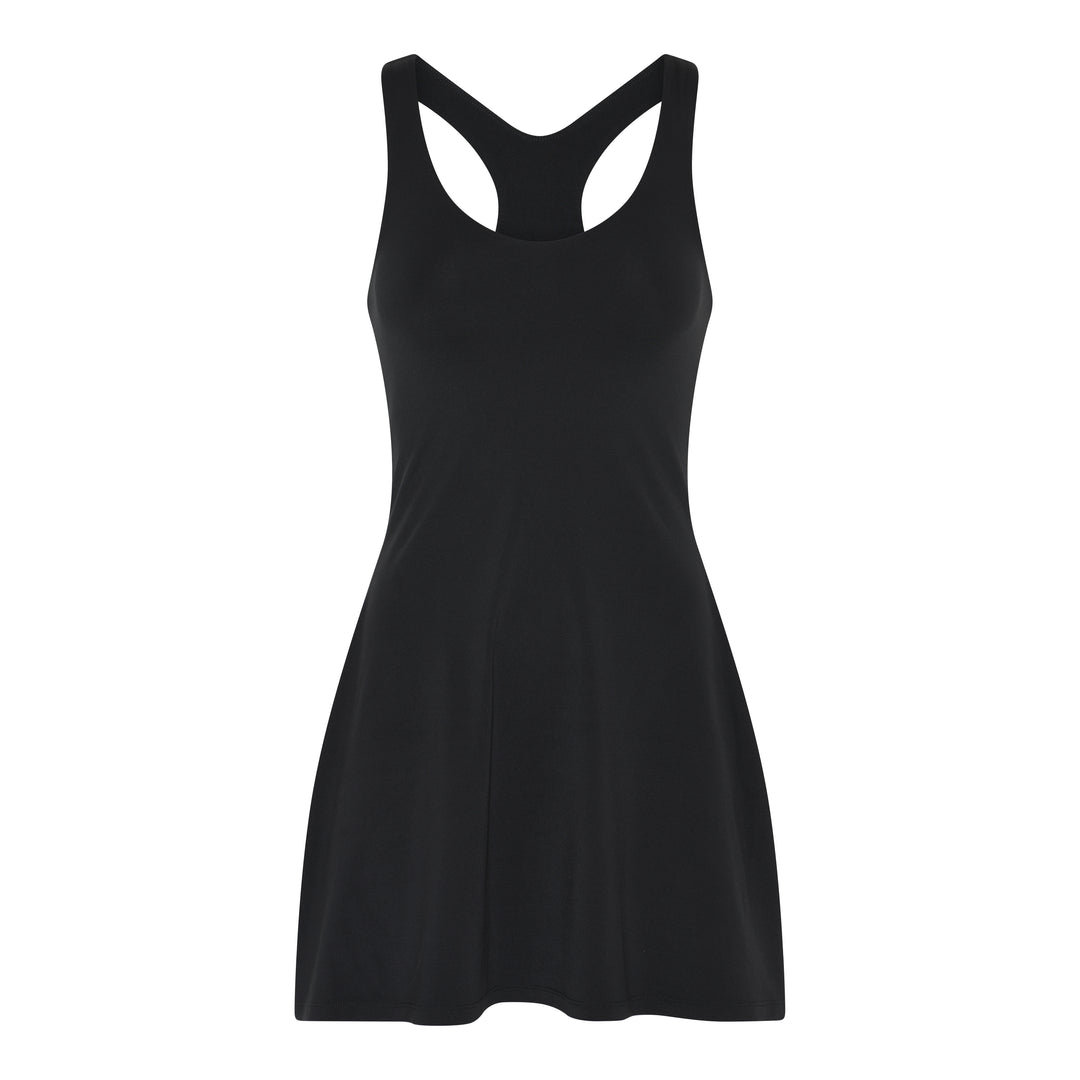 FLOAT LOLA V-NECK DRESS SVARTUR