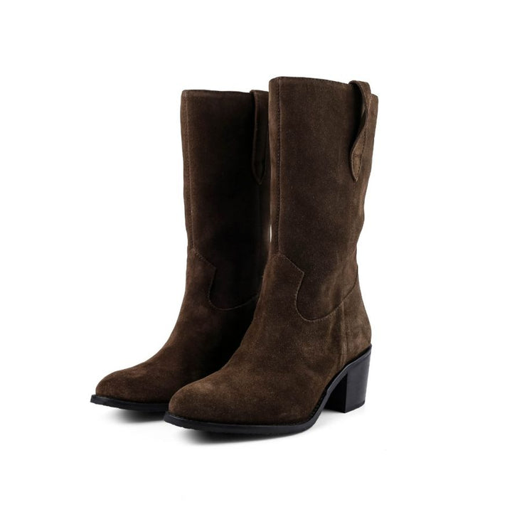 HEDAKER STÍGVÉLI SUEDE DÖKKBRÚN