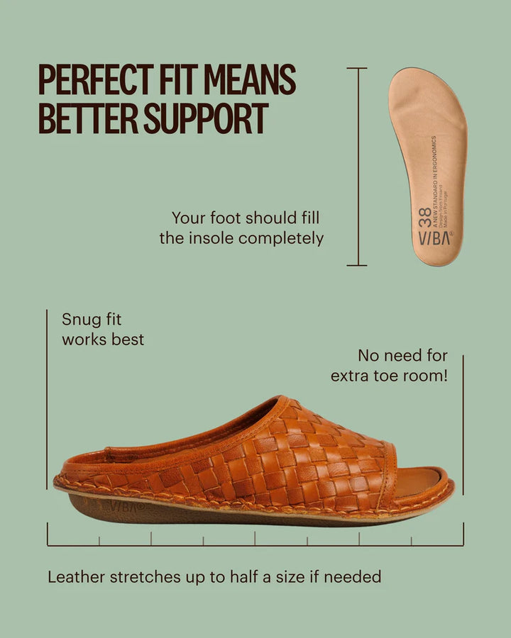 SAINT TROPEZ LEATHER COGNAC WOVEN