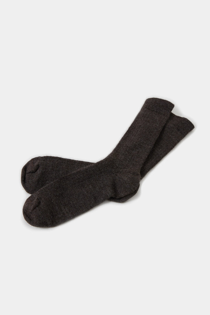 ALPACA SOKKAR UNDYED BROWN
