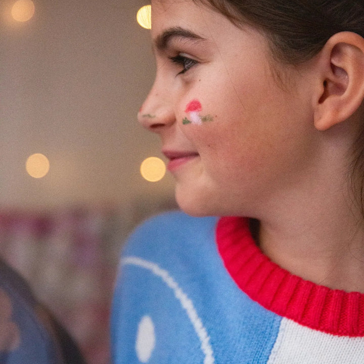 Andlitsblýantar sett: Grænn - gulur - blár - rauður