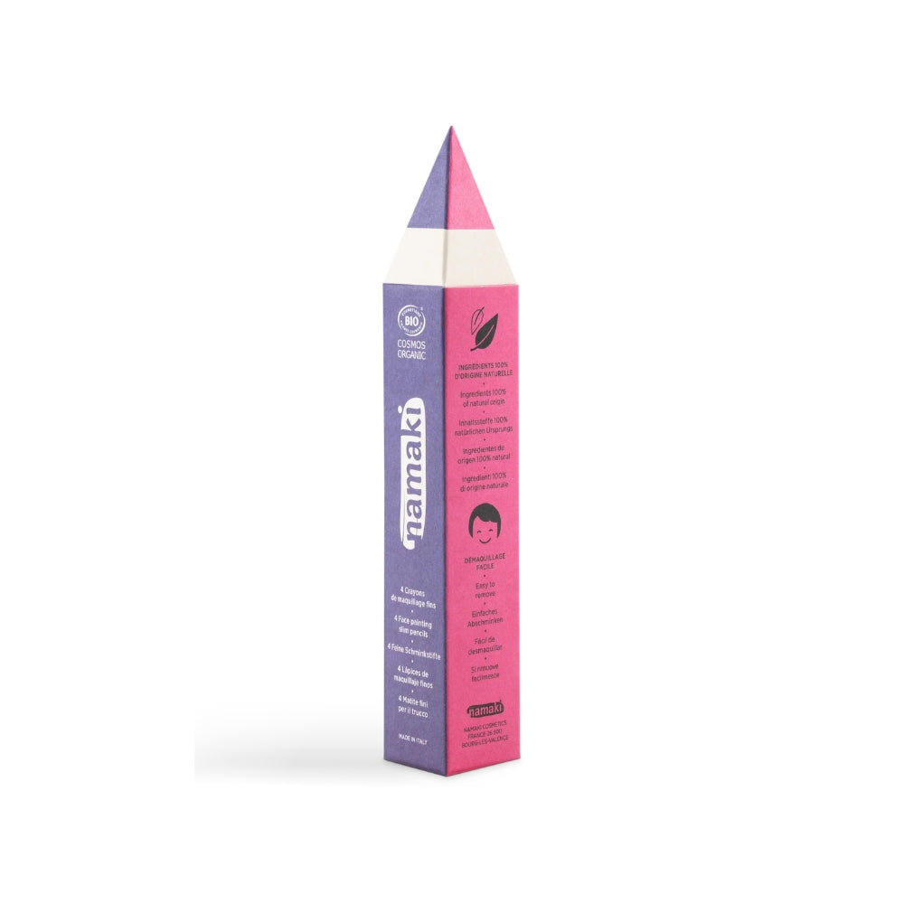 Andlitsblýantar sett: Ljósbleikur - bleikur - hvítur - fjólublár