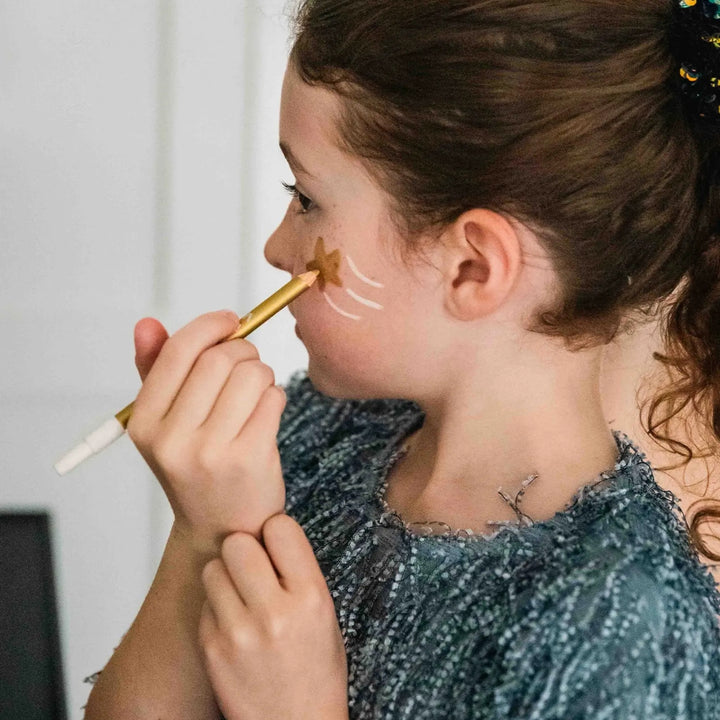 Andlitsblýantar sett: Silfur - svartur - gull - hvítur