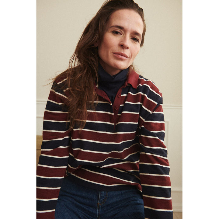 ANNELI POLO PEYSA BORDEAUX TRUFFLE/ SKY CAPTAIN
