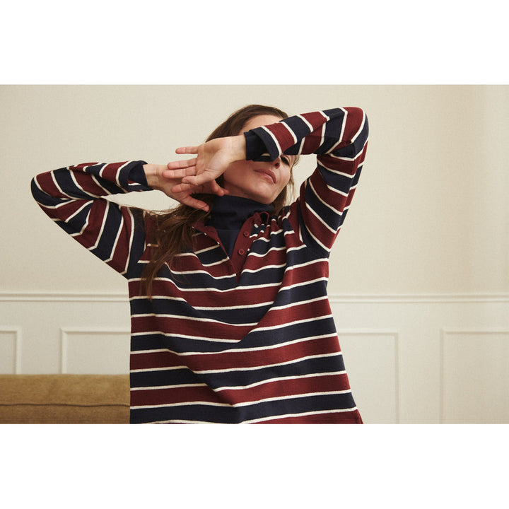 ANNELI POLO PEYSA BORDEAUX TRUFFLE/ SKY CAPTAIN