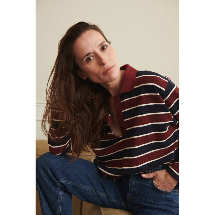 ANNELI POLO PEYSA BORDEAUX TRUFFLE/ SKY CAPTAIN
