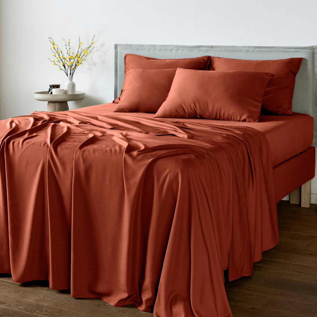 Bambus koddaver 2stk - Terracotta