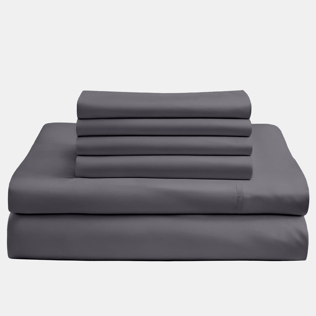 Bambus Lak / Fitted Sheet - Charcoal