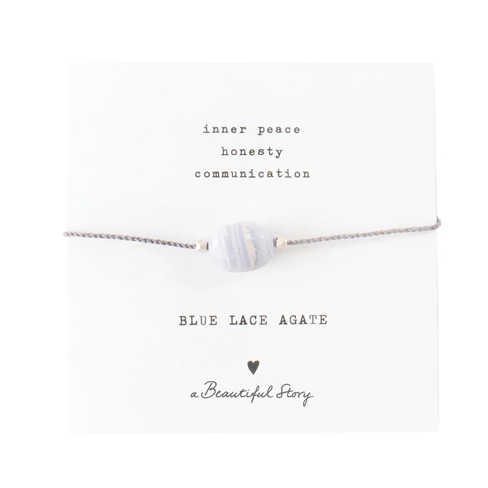 GIMSTEINA KORT  - Blue lace agate Armband