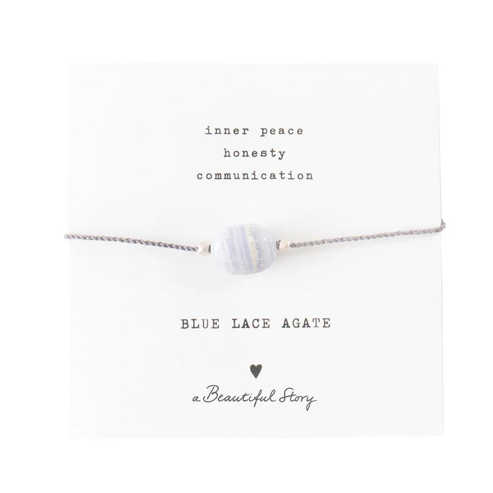 GIMSTEINA KORT  - Blue lace agate Armband