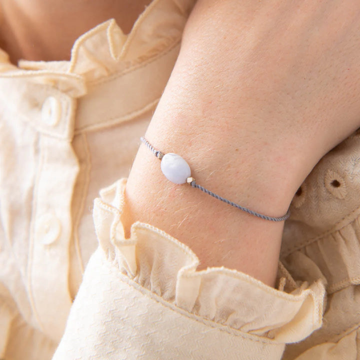 GIMSTEINA KORT  - Blue lace agate Armband