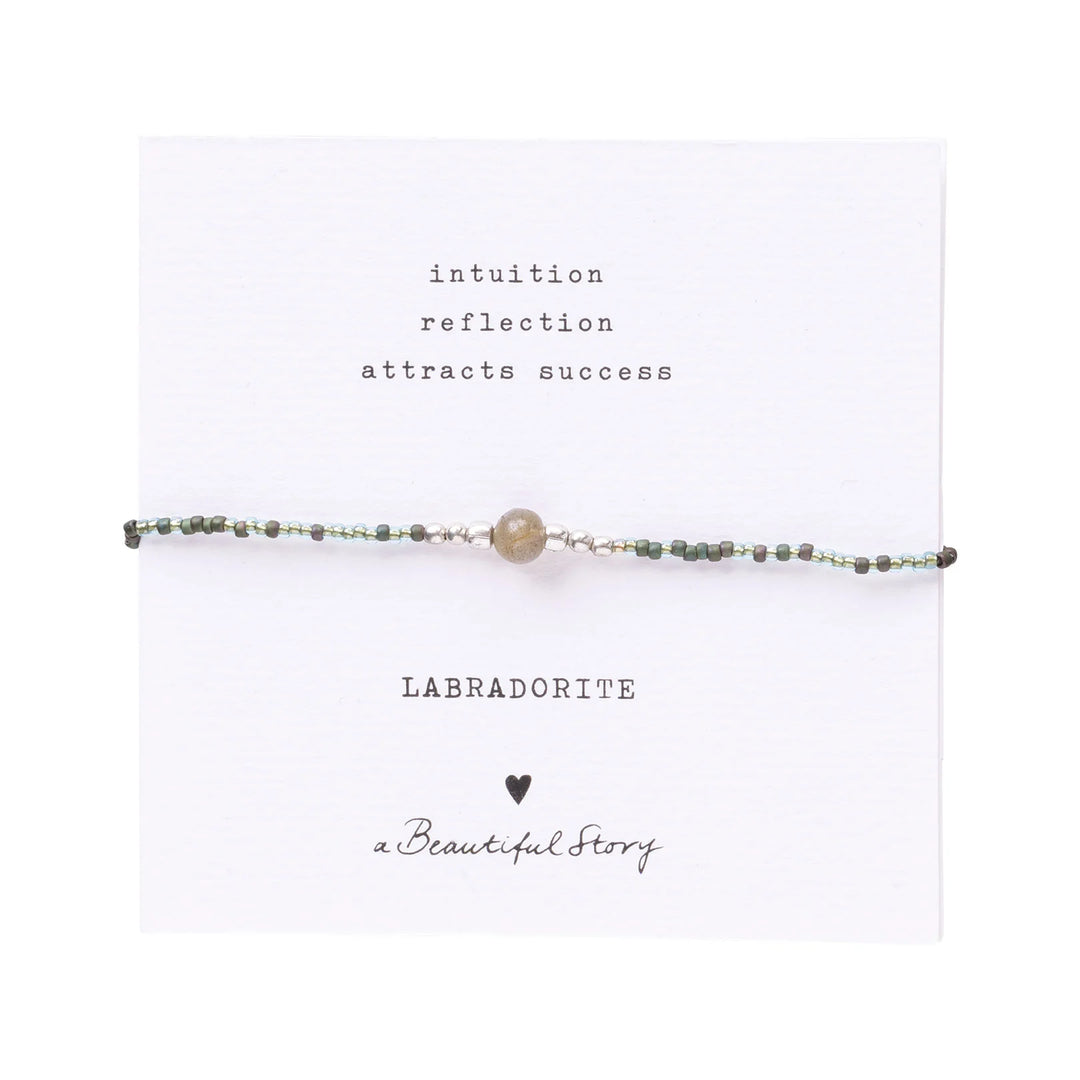 IRIS KORT - LABRADORITE PERLU ARMBAND