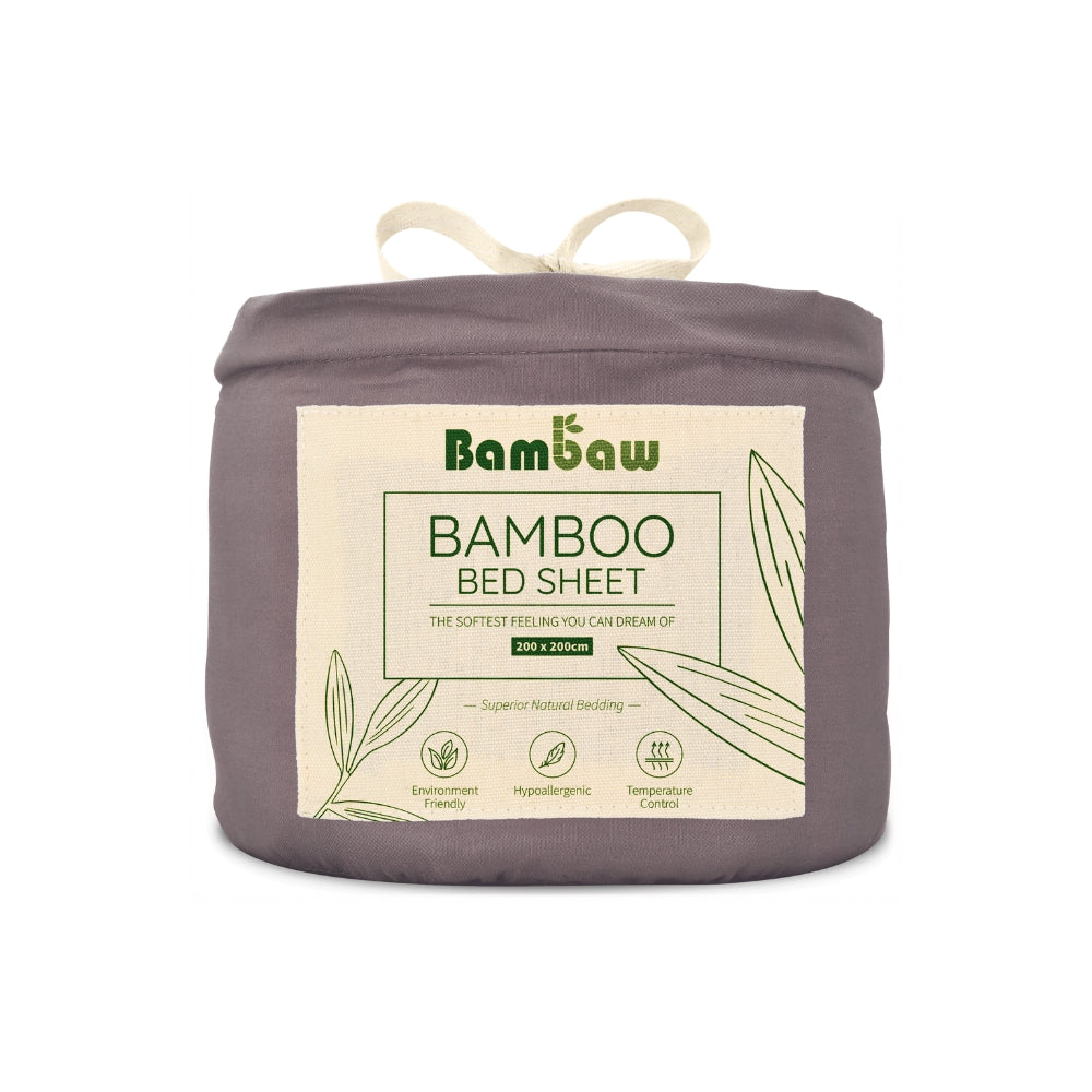 Bambus Lak / Fitted Sheet - Dark Grey