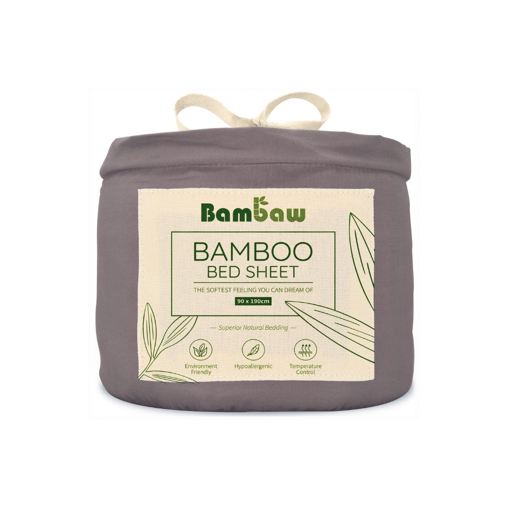 Bambus Lak / Fitted Sheet - Dark Grey