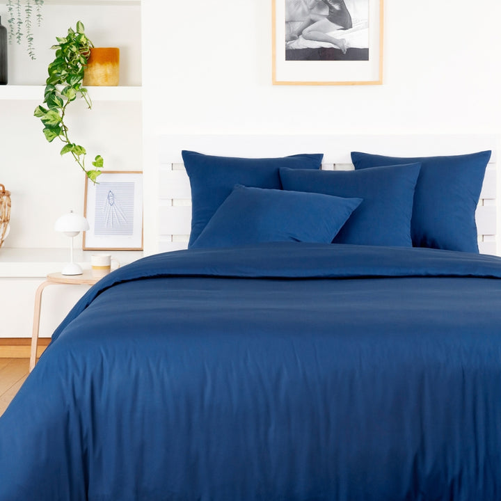 Bambus Lak / Fitted Sheet - Navy Blue