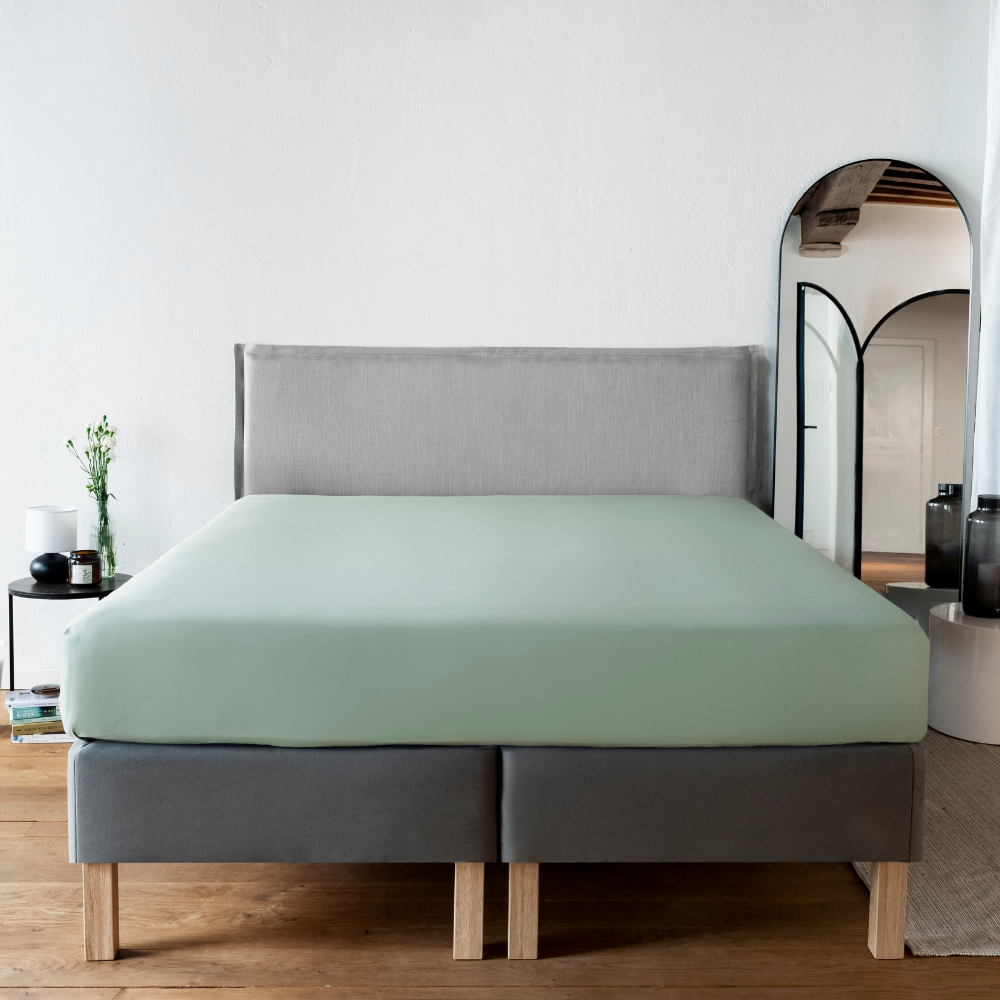 Bambus Lak / Fitted Sheet - Olive