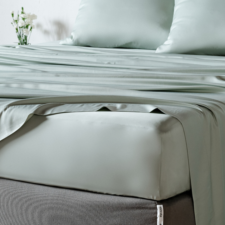 Bambus Lak / Fitted Sheet - Olive