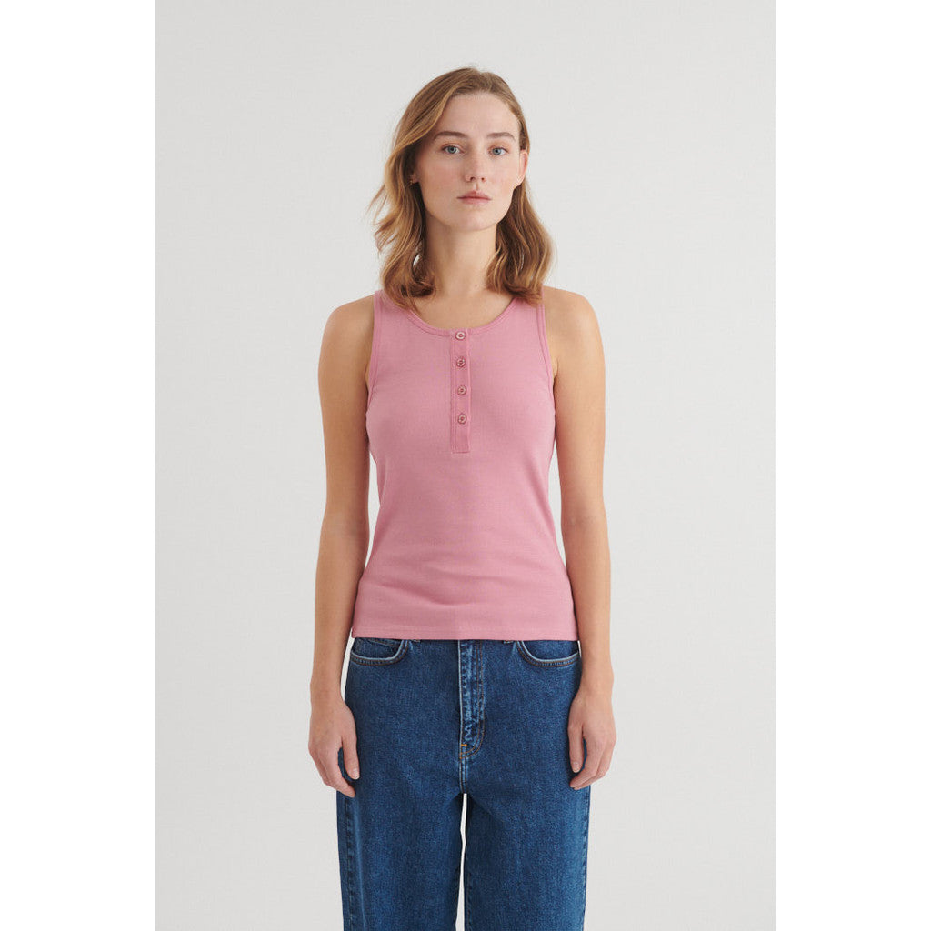 LUDMILLA GRANDDAD TANK CASHMERE ROSE