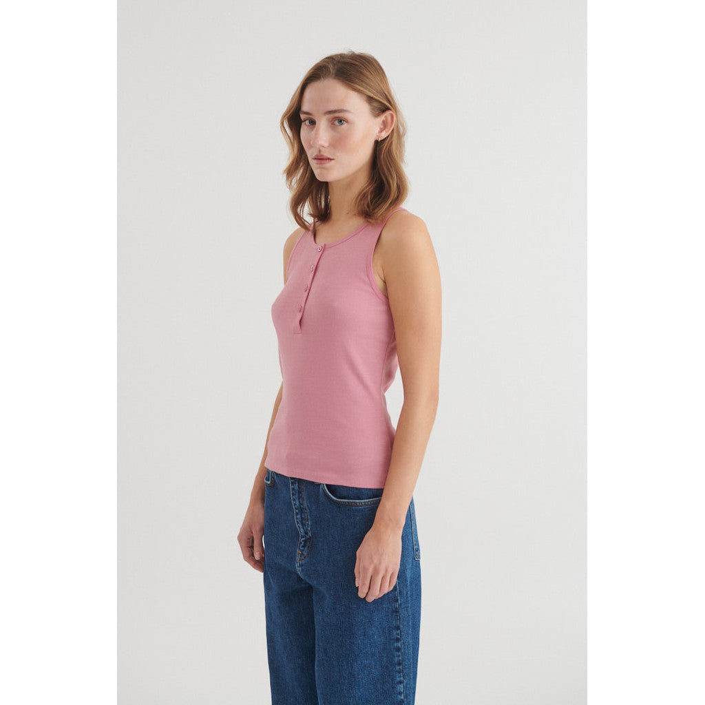 LUDMILLA GRANDDAD TANK CASHMERE ROSE