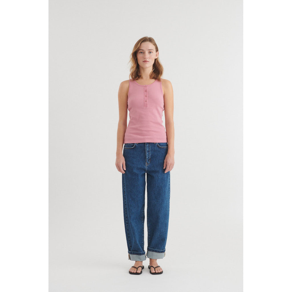 LUDMILLA GRANDDAD TANK CASHMERE ROSE