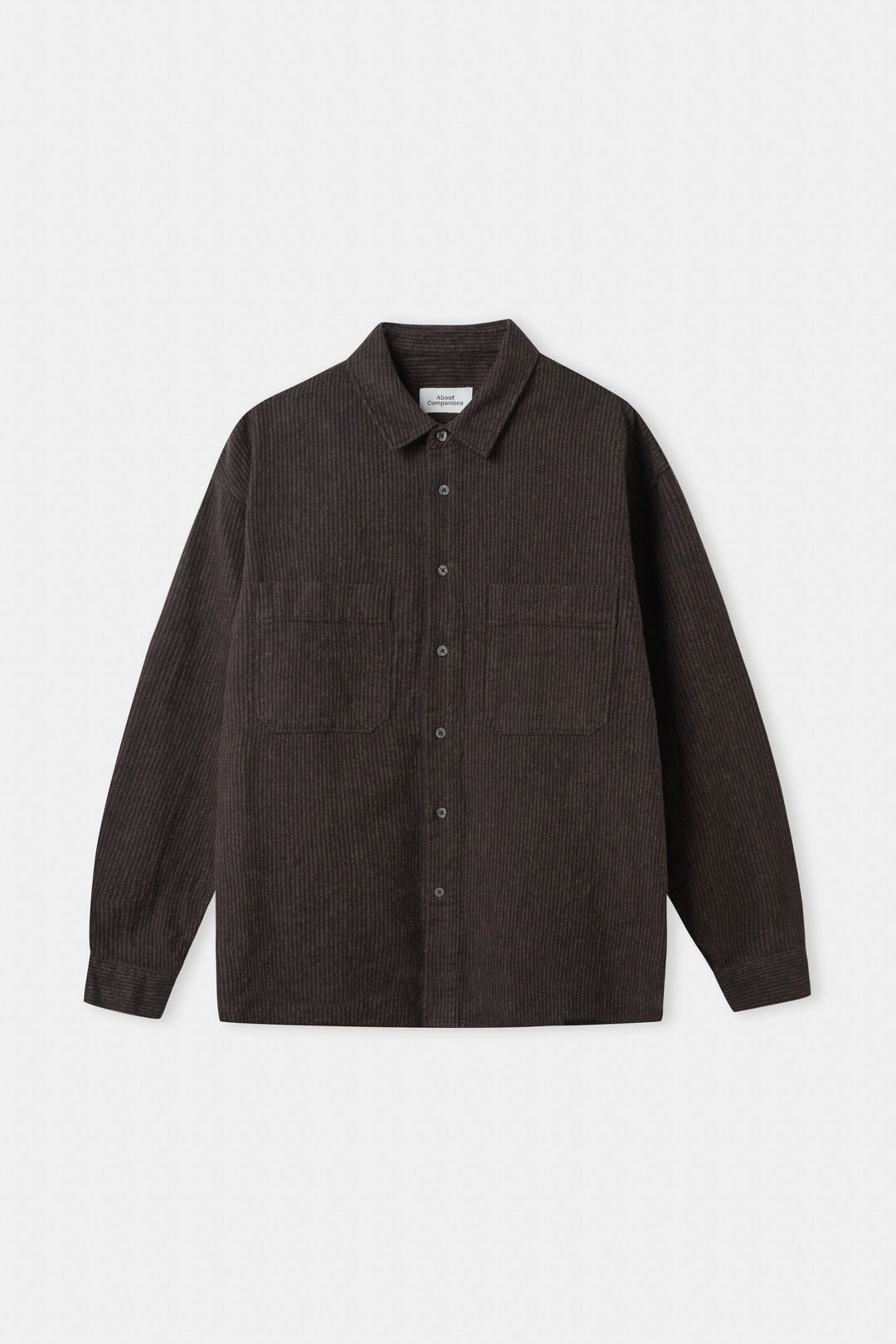 DARIO SKYRTA ECO FLANNEL STRIPED CHARCOAL