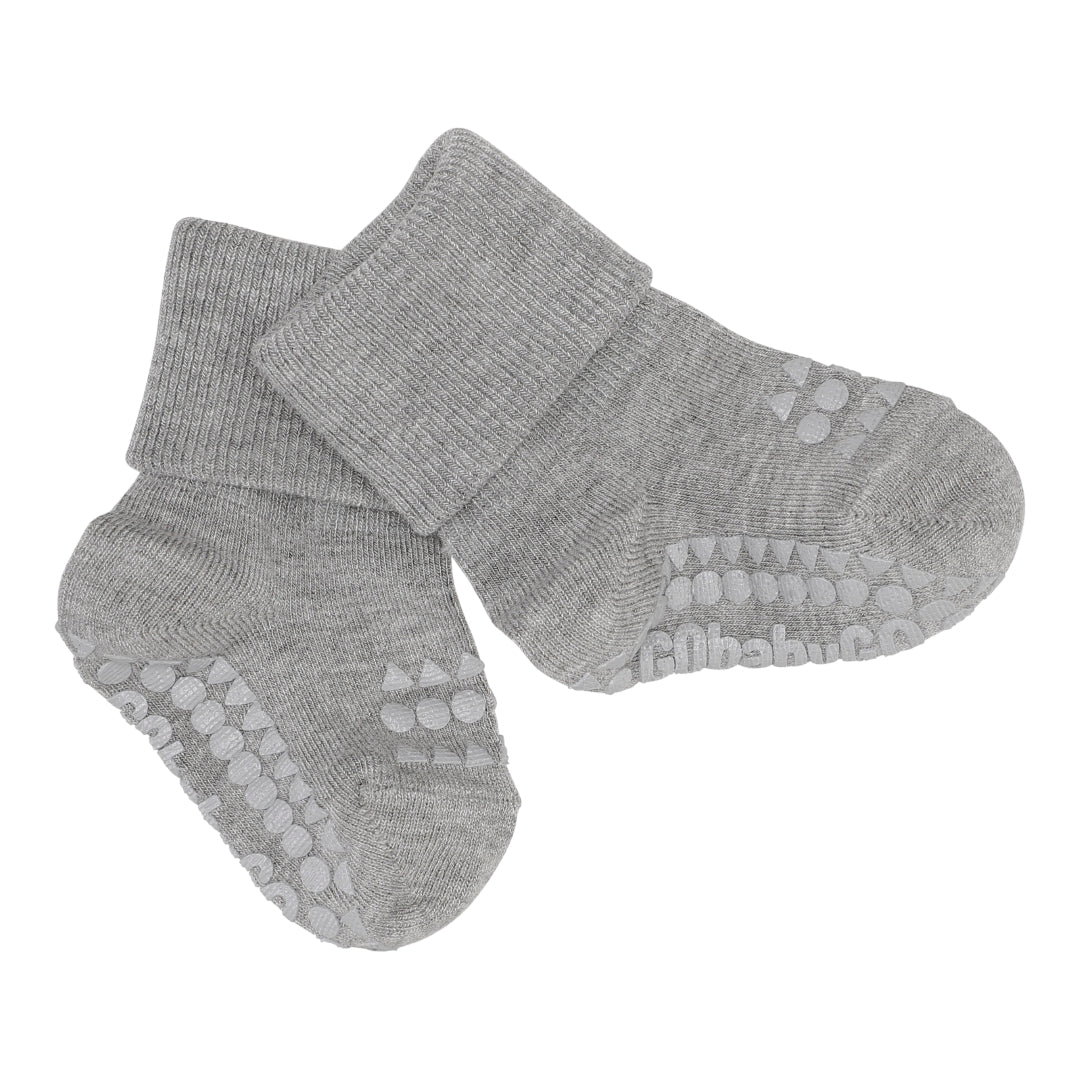 Bambus sokkar með stoppi grey melange
