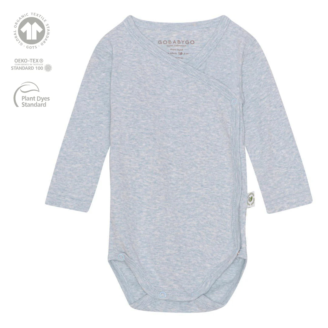 Hazel corss body síðerma samfella lífræn bómull - Sea