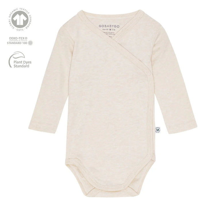 Hazel cross body síðerma samfella lífræn bómull - Vanilla