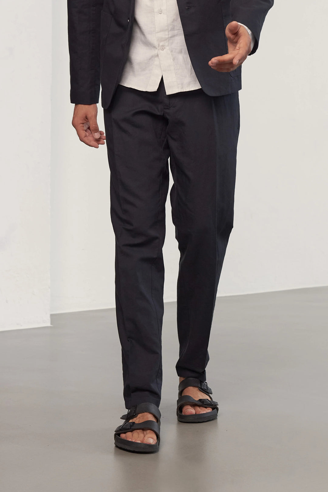 JOSTA KLASSÍSKAR HÖR CHINO BUXUR - SVARTAR