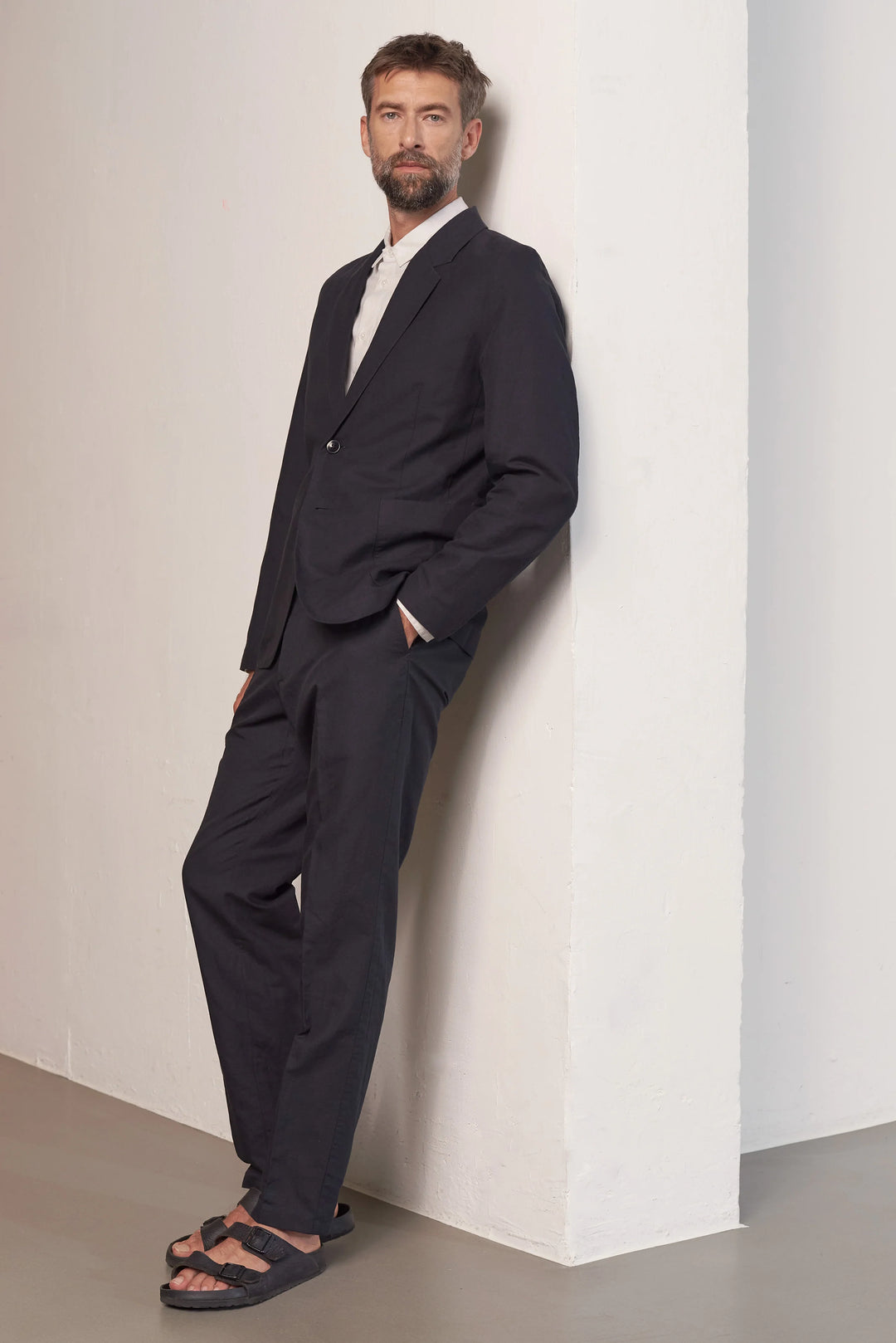 JOSTA KLASSÍSKAR HÖR CHINO BUXUR - SVARTAR