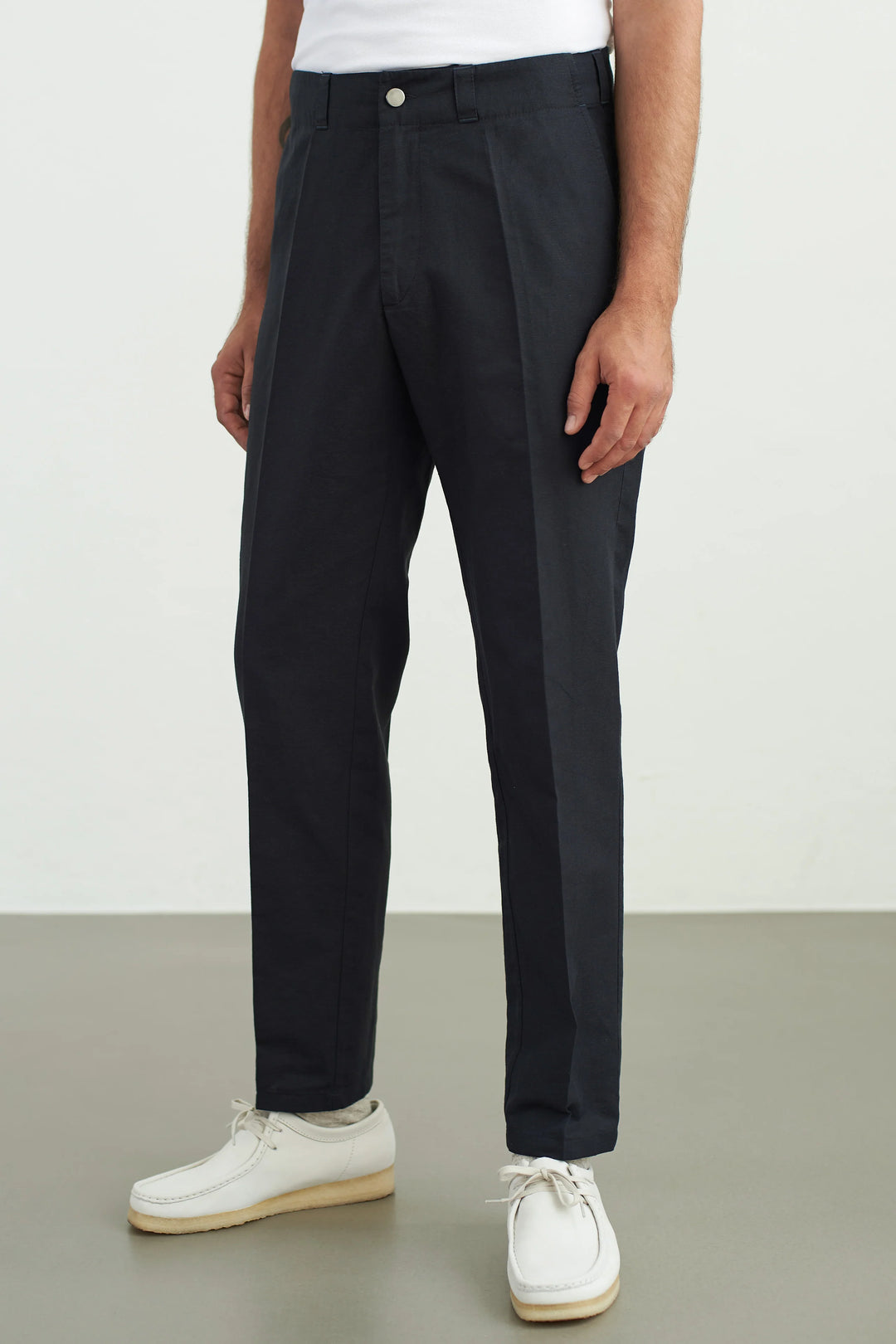 JOSTA KLASSÍSKAR HÖR CHINO BUXUR - SVARTAR