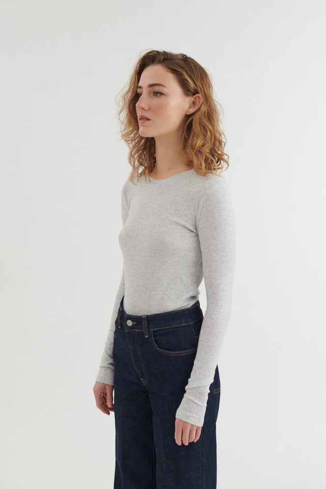 LUDMILLA BOLUR ÚR LÍFRÆNNI BÓMULL LIGHT GREY MELANGE