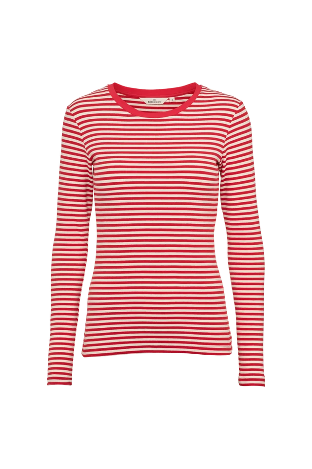 LUDMILLA BOLUR ÚR LÍFRÆNNI BÓMULL RÖNDÓTTUR TOMATO /WHISPER WHITE