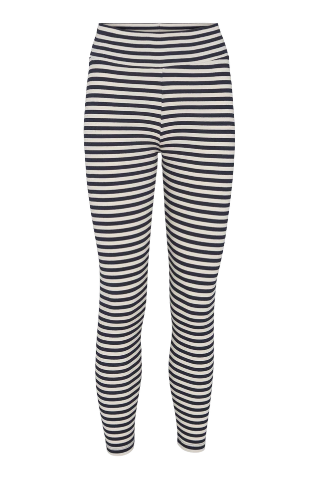 LUDMILLA LEGGINGS RÖNDÓTTAR WHISPER WHITE/SVARTAR