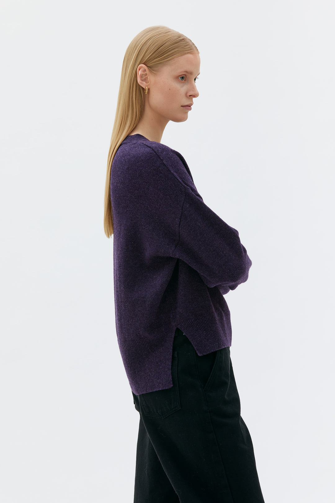 ORION LAMBSWOOL CREW NECK PEYSA ELDERBERRY