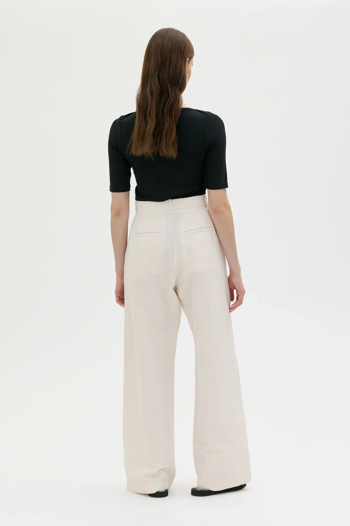 HANA ORGANIC COTTON LINEN TENCEL LONG BUXUR WHITE