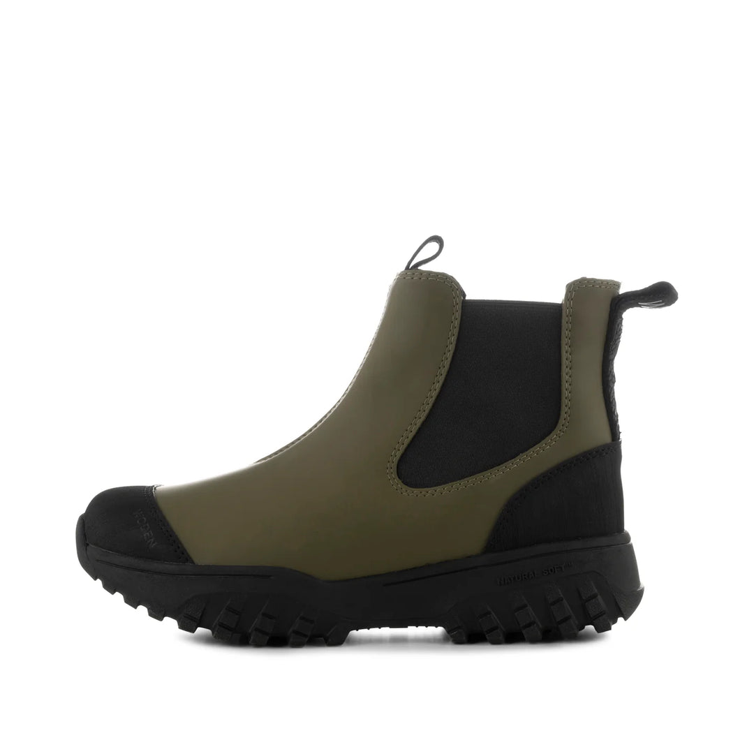 MAGDA RUBBER TRACK BOOT DARK OLIVE