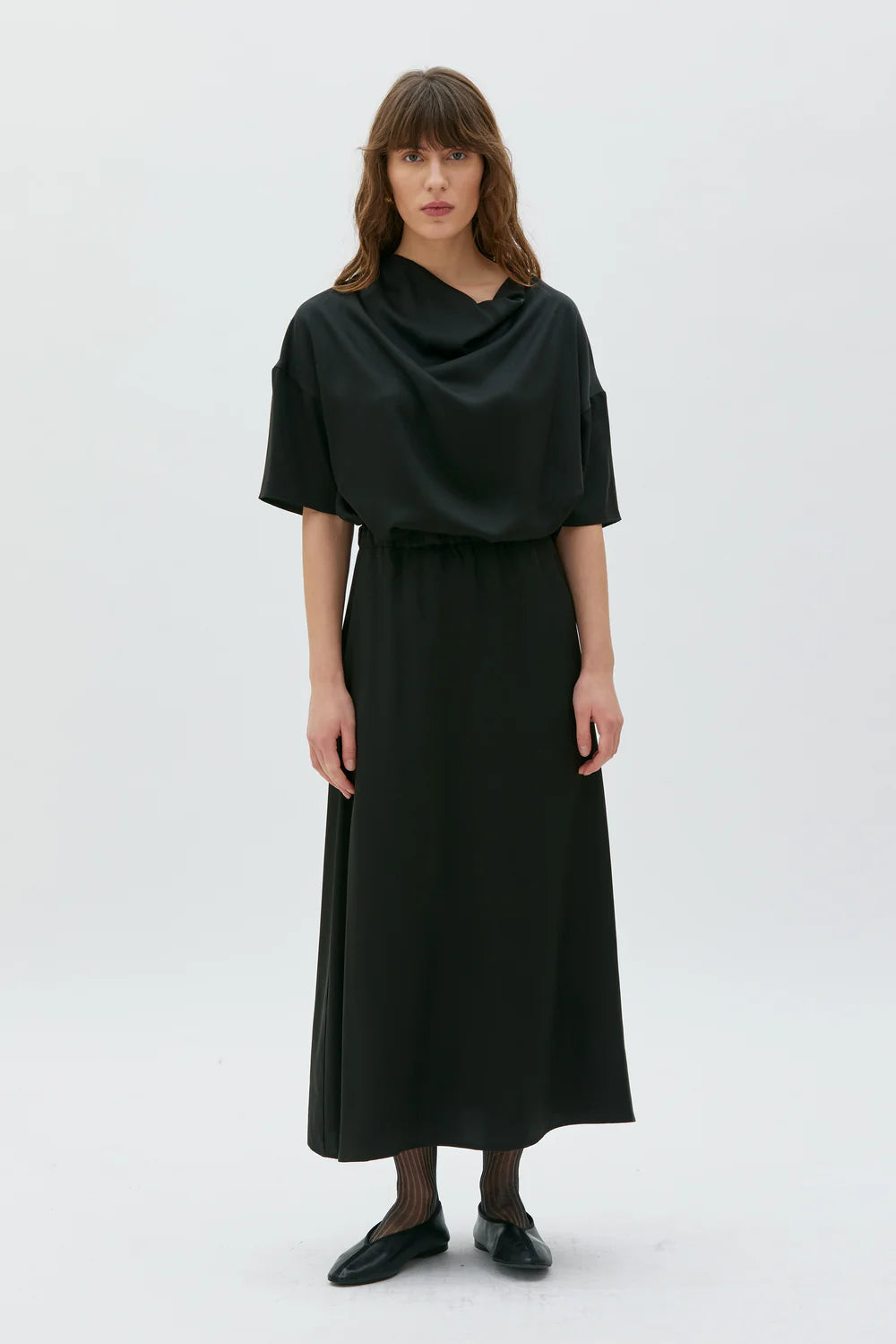 AMITA SATIN TENCEL TOPPUR SVARTUR