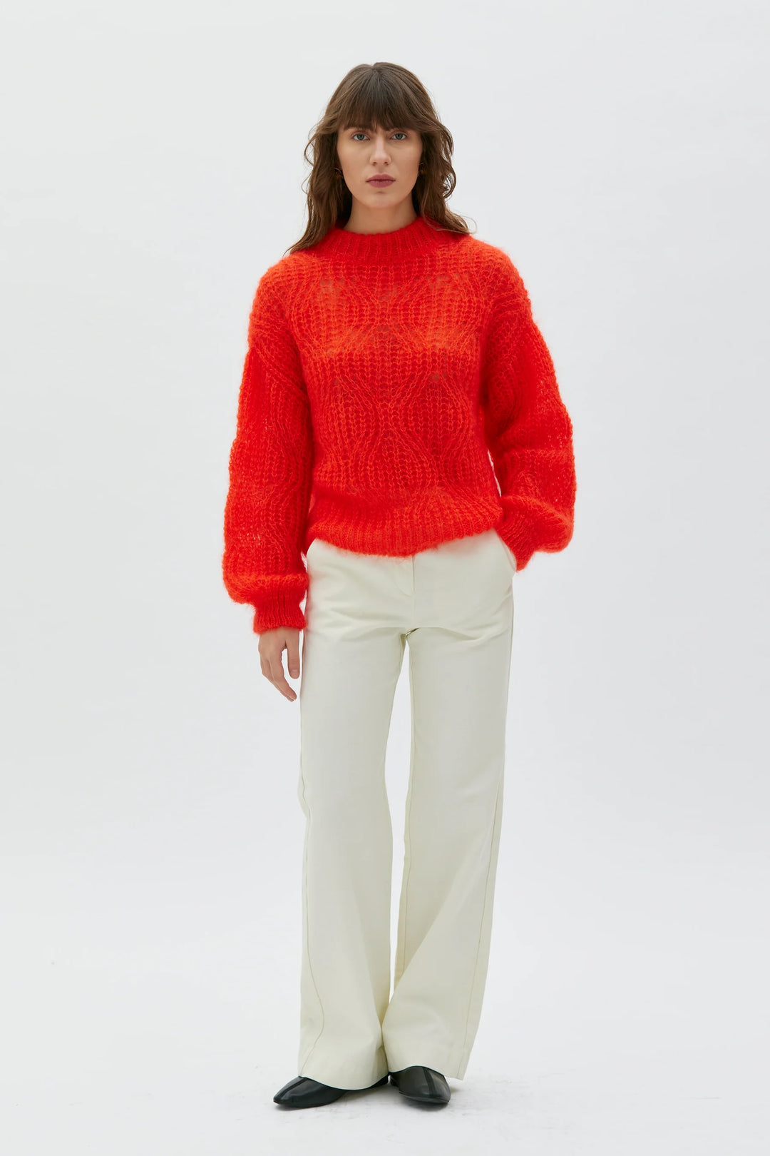 DOVE LACE KNITMOHAIR SILKI PEYSA POPPY RED