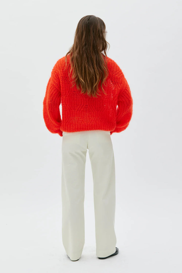DOVE LACE KNITMOHAIR SILKI PEYSA POPPY RED