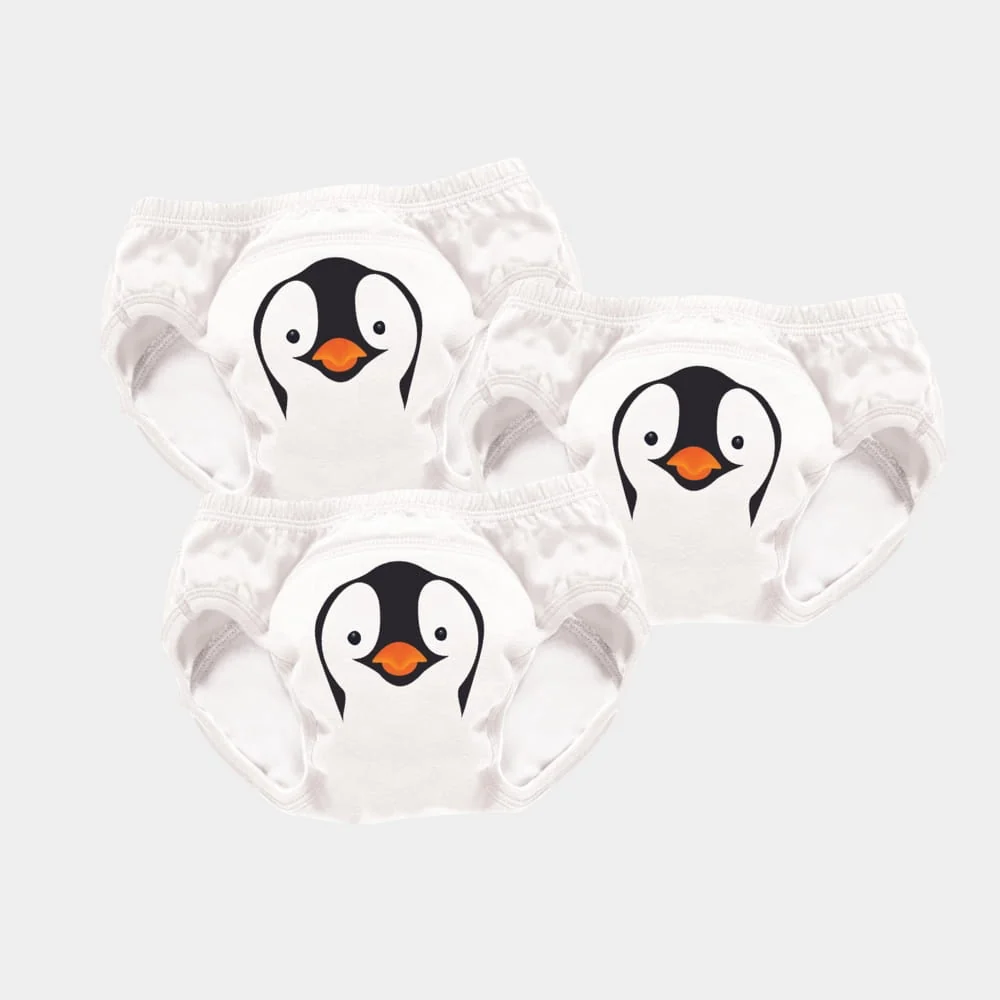 Þjálfunarnærbuxur 3 stk - mörgæs