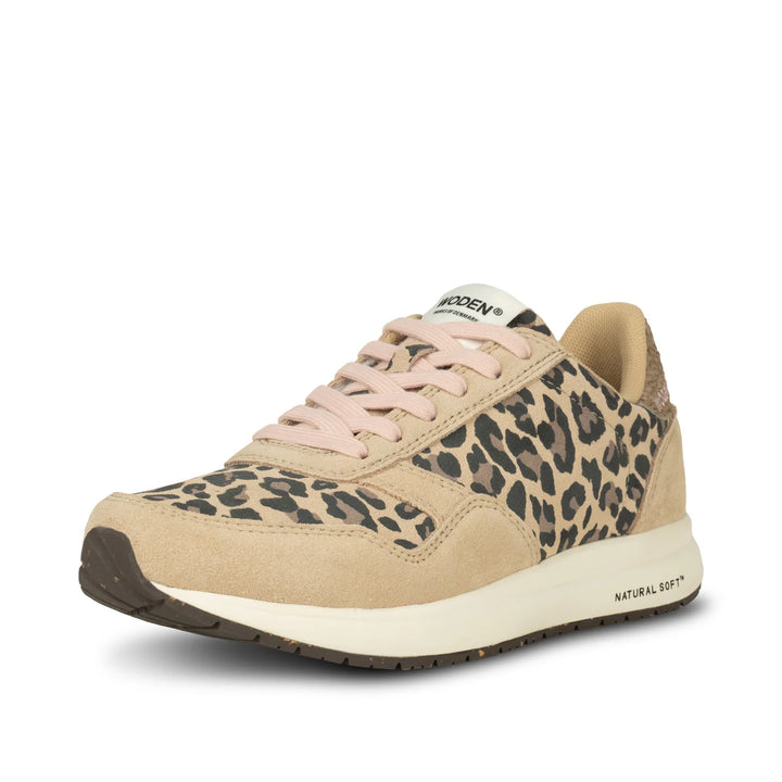 NICOLINE SUEDE STRIGASKÓR LEOPARD