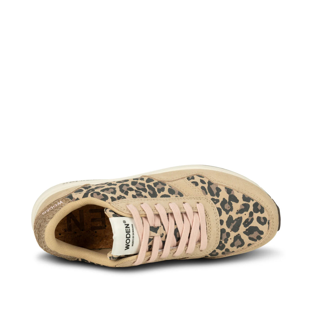 NICOLINE SUEDE STRIGASKÓR LEOPARD