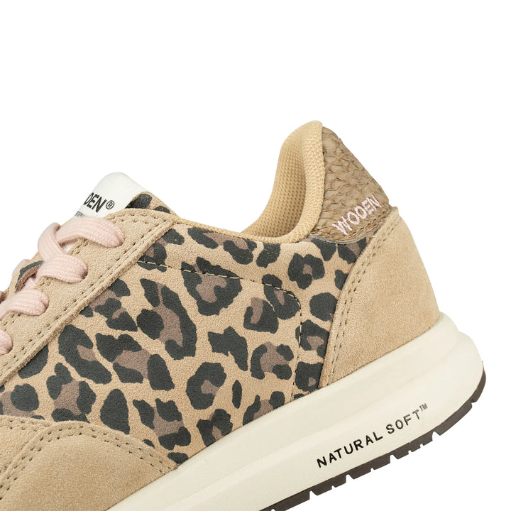 NICOLINE SUEDE STRIGASKÓR LEOPARD