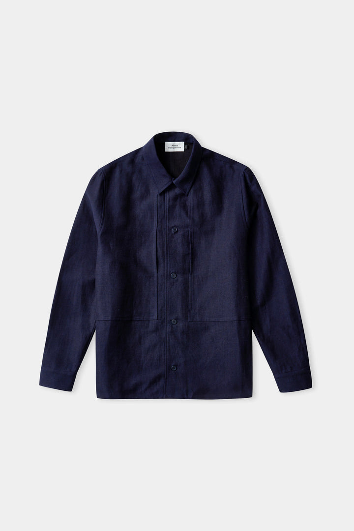 OWE JAKKASKYRTA ÚR WINTER LINEN - NAVY