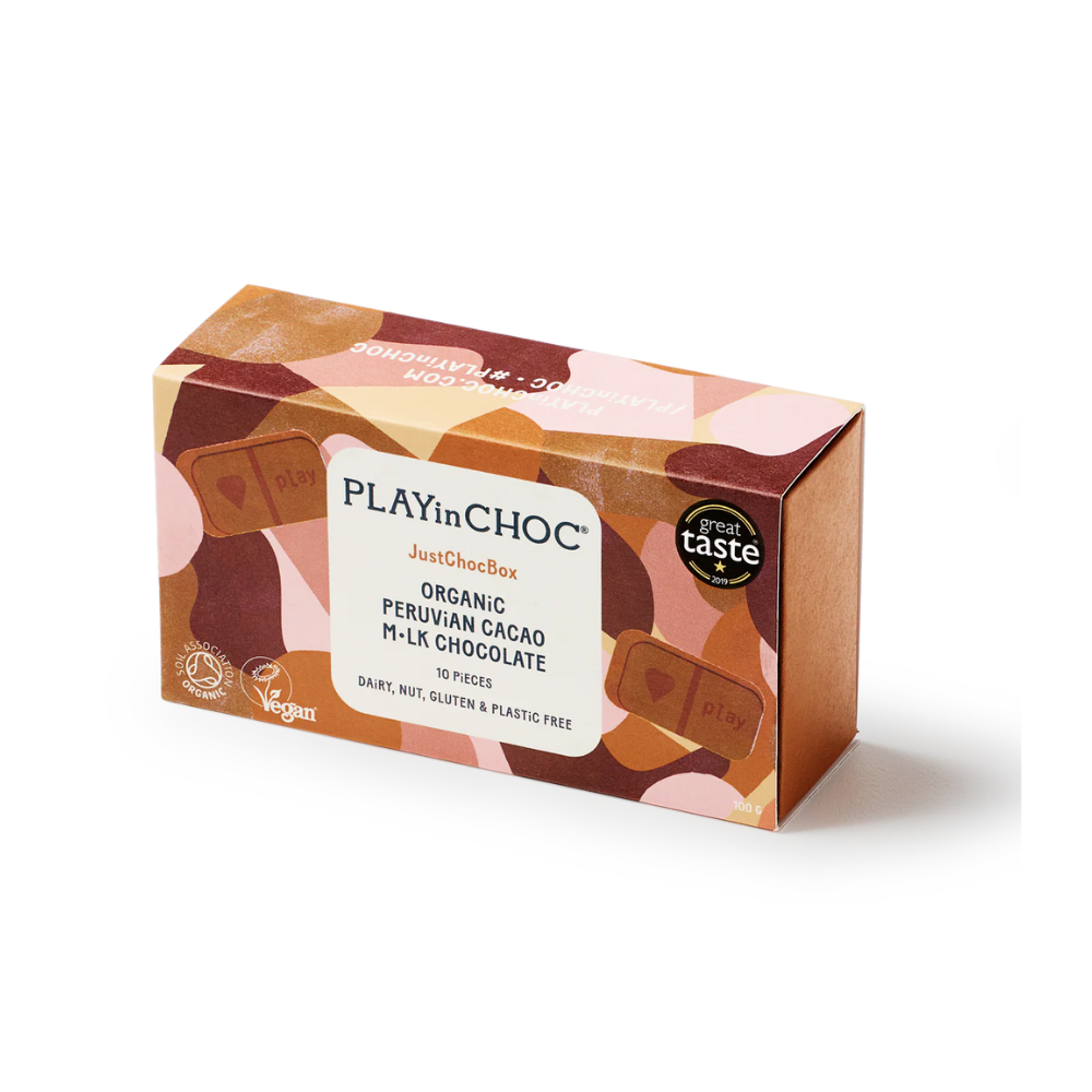 JustChoc Box - lífrænt súkkulaði - M.ilk 100g